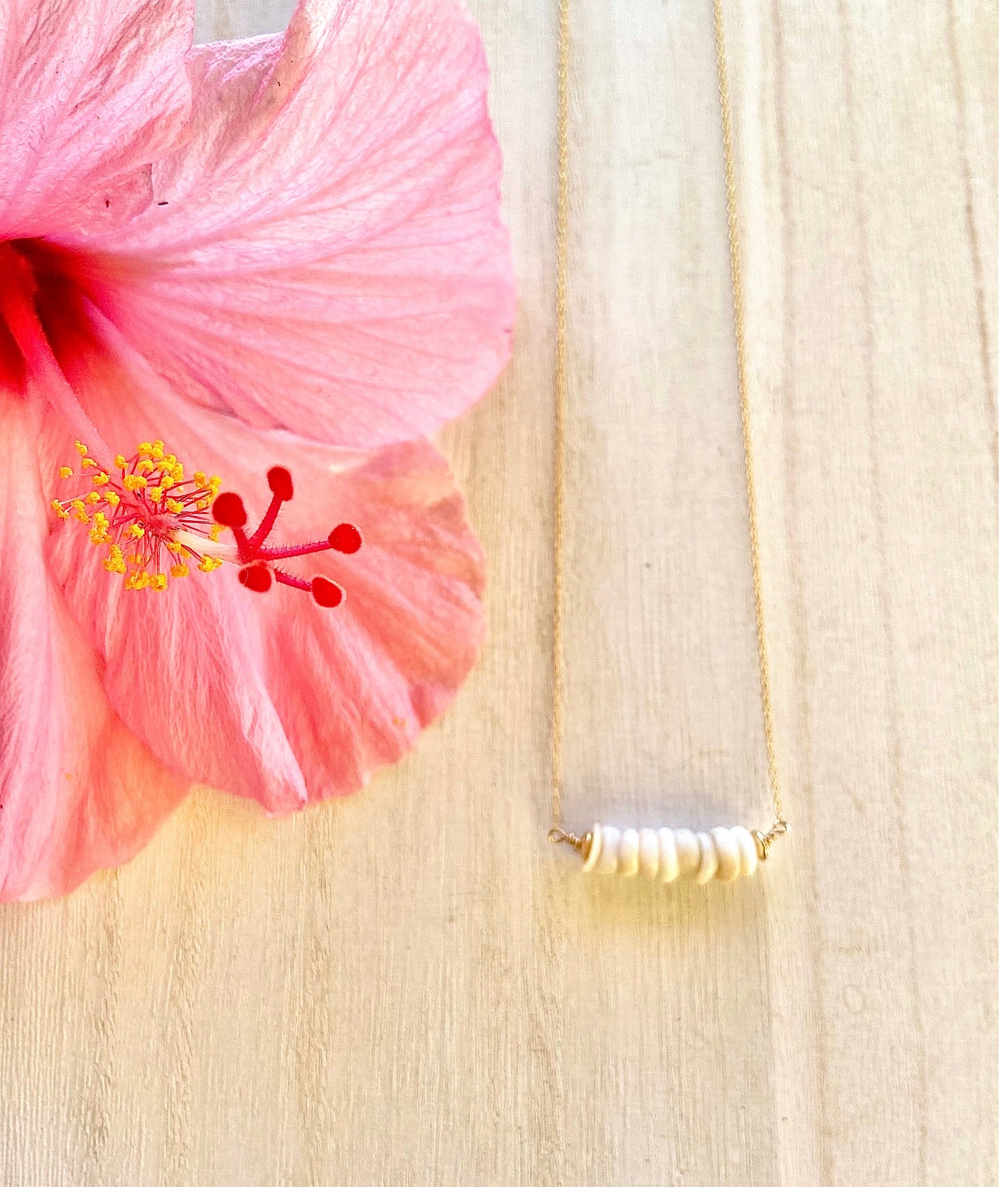 Mini Puka Shell Necklace (available in 14k Gold Plated or Sterling Silver)