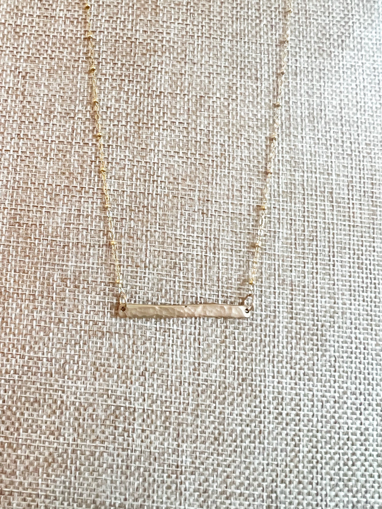 Hammered Bar Necklace