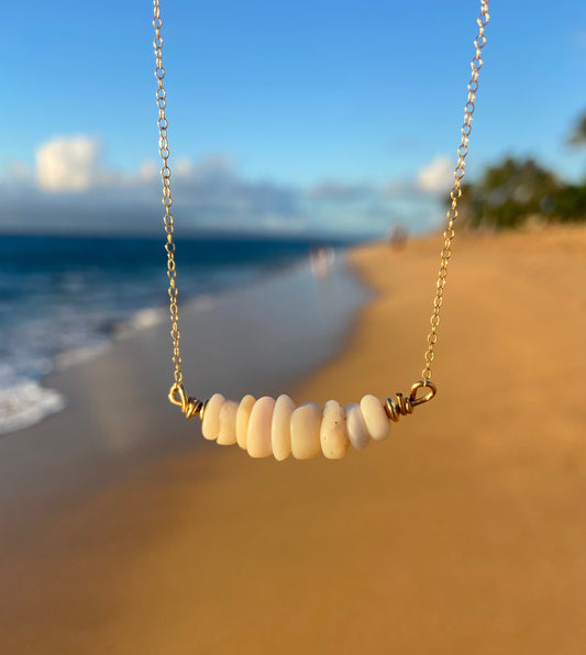 Mini Puka Shell Necklace (available in 14k Gold Plated or Sterling Silver)